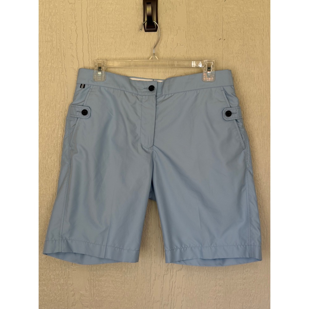 J.Lindeberg Mens Blue Technical Golf Shorts Size 29 Flat Front Performance